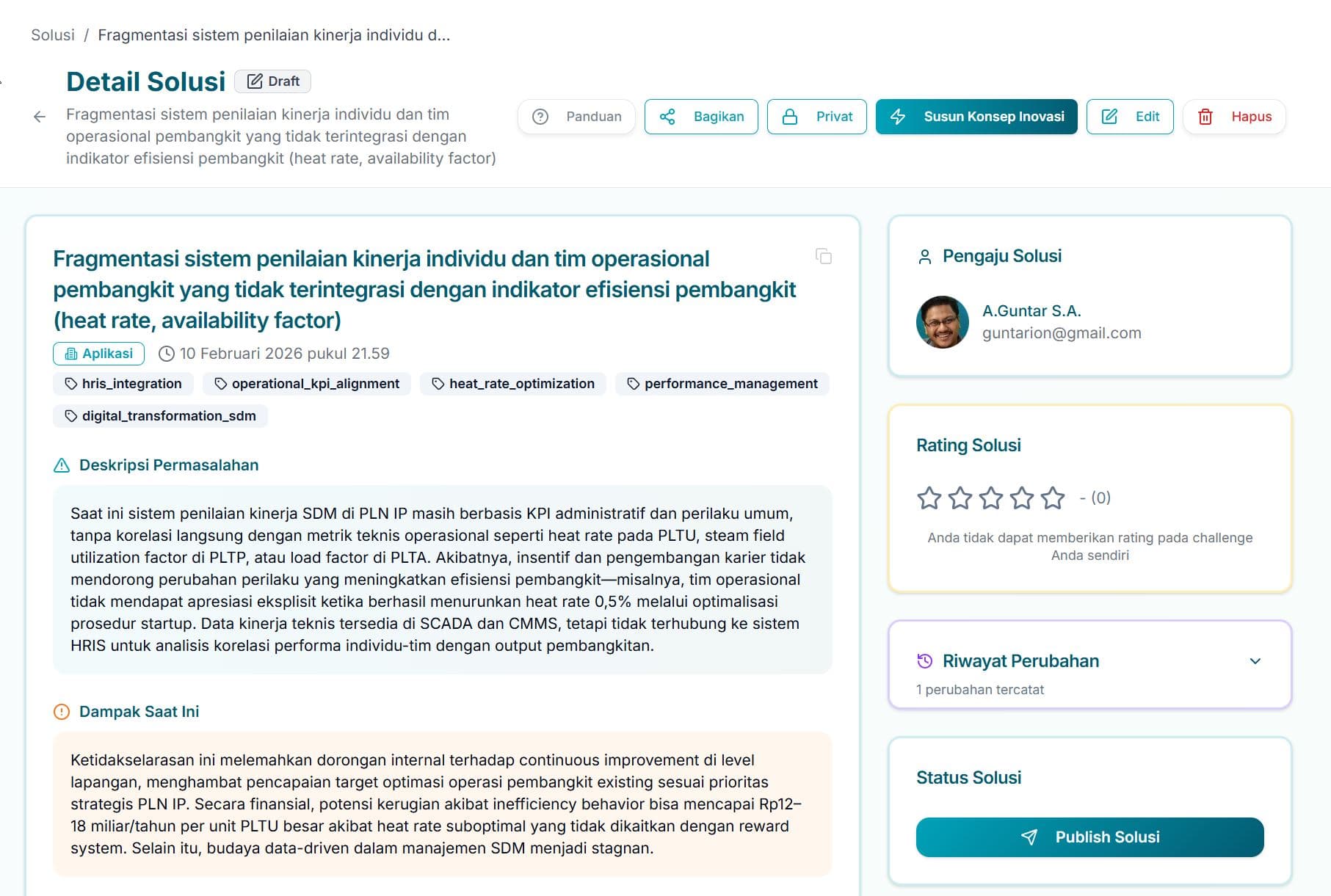 Halaman Challenge — Dokumentasi masalah lengkap dengan daftar solusi